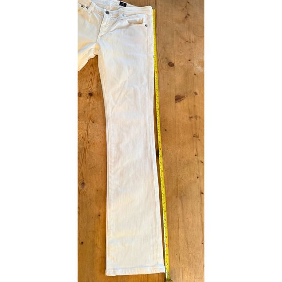 AG Adriano Goldschmied The Ballad Slim Boot Jeans White Denim Size 26R - Picture 12 of 12
